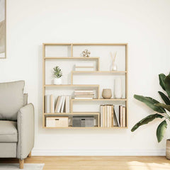vidaXL Wall Cube Shelf 7 Compartments Sonoma Oak Engineered Wood 3