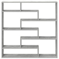 vidaXL Wall Cube Shelf 7 Compartments Concrete Grey Engineered Wood 4