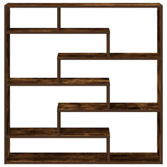 vidaXL Wall Cube Shelf 7 Compartments Smoked Oak Engineered Wood 4
