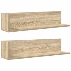 vidaXL Wall Shelves 2 pcs Sonoma Oak 75x16.5x16.5 cm Engineered Wood 2