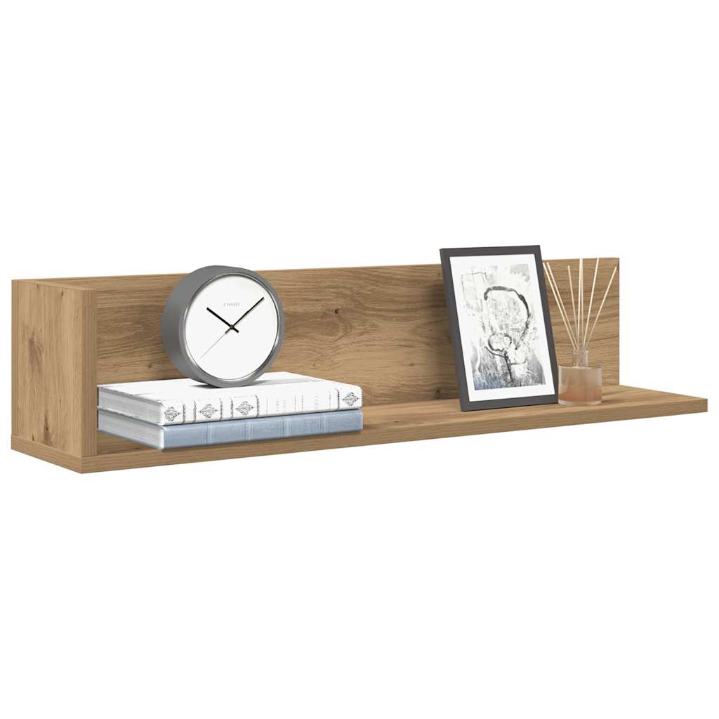 vidaXL Wall Shelves 2 pcs Artisan Oak 75x16.5x16.5 cm Engineered Wood 1