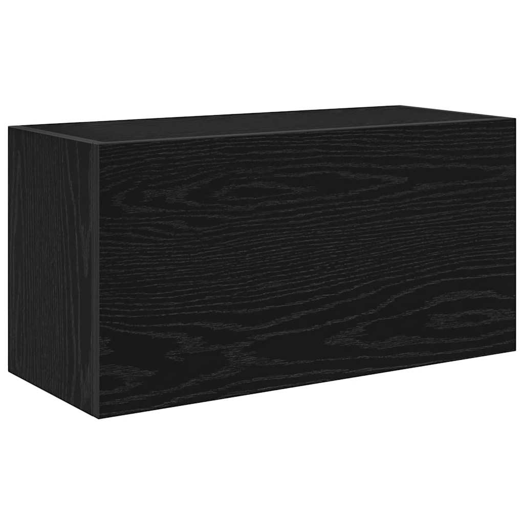 vidaXL Bathroom Wall Cabinet Black 60x25x30 cm Engineered Wood 2