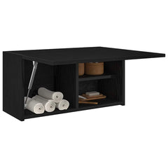 vidaXL Bathroom Wall Cabinet Black 60x25x30 cm Engineered Wood 4