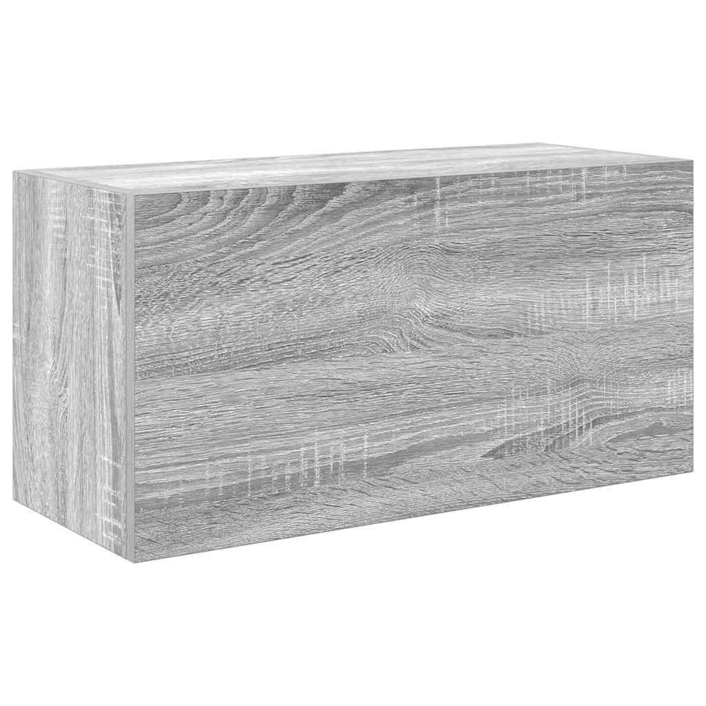 vidaXL Bathroom Wall Cabinet Grey Sonoma 60x25x30 cm Engineered Wood 2