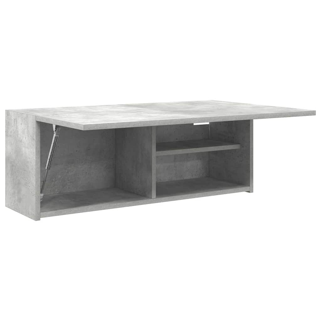 vidaXL Bathroom Wall Cabinet Concrete Grey 80x25x30 cm Engineered Wood 5