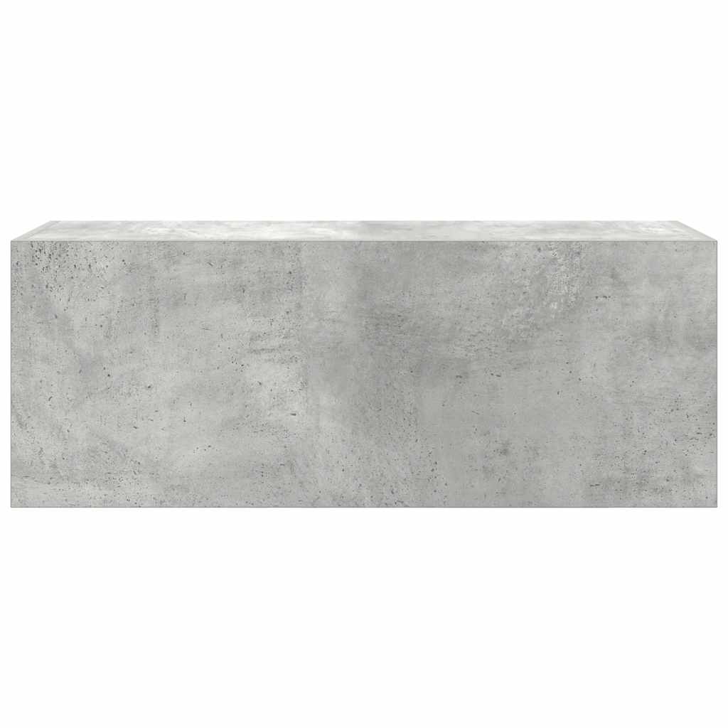 vidaXL Bathroom Wall Cabinet Concrete Grey 80x25x30 cm Engineered Wood 6