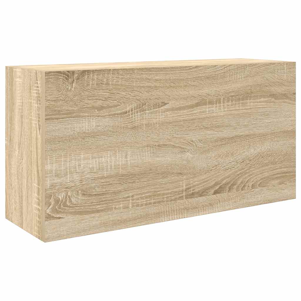 vidaXL Bathroom Wall Cabinet Sonoma Oak 80x25x40 cm Engineered Wood 2
