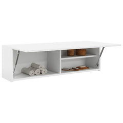 vidaXL Bathroom Wall Cabinet White 100x25x30 cm Engineered Wood 4