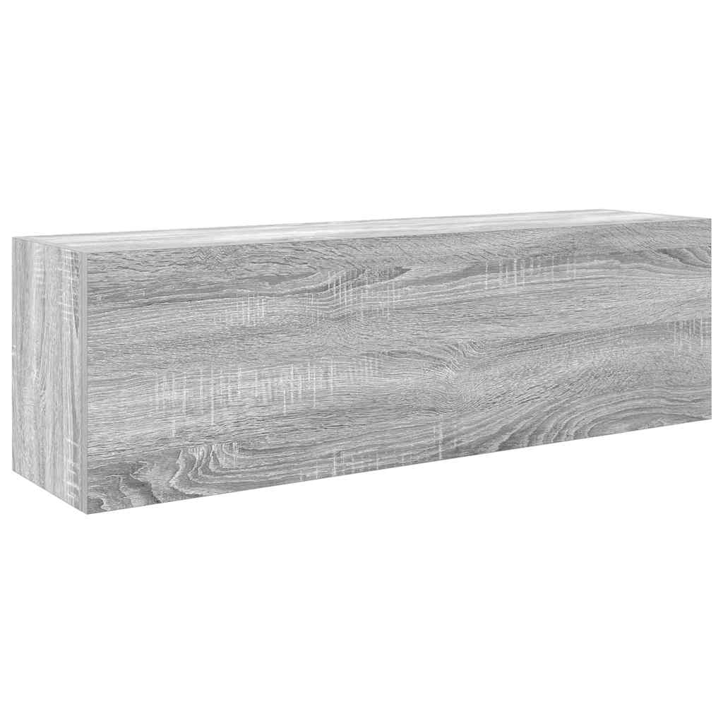 vidaXL Bathroom Wall Cabinet Grey Sonoma 100x25x30 cm Engineered Wood 2