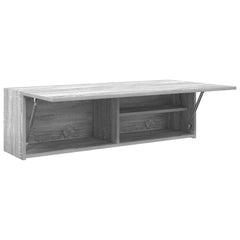 vidaXL Bathroom Wall Cabinet Grey Sonoma 100x25x30 cm Engineered Wood 5