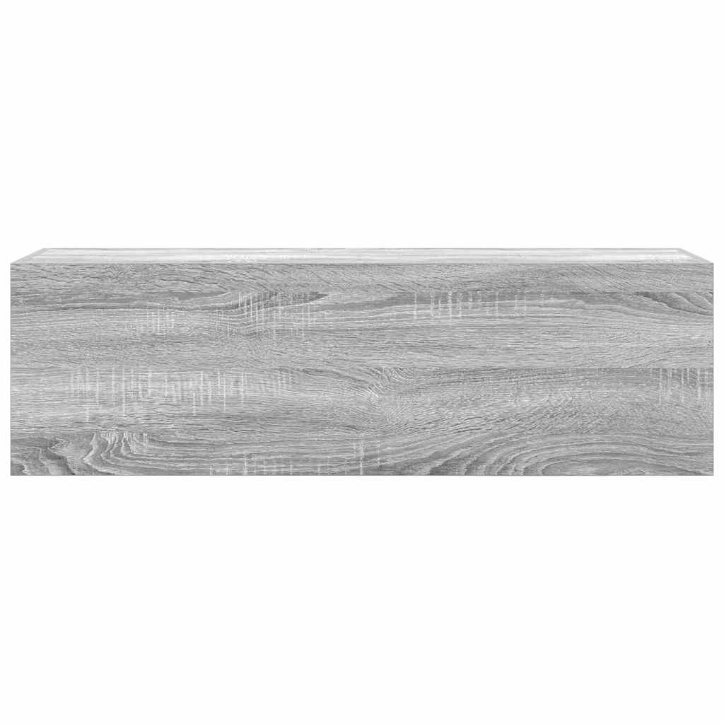 vidaXL Bathroom Wall Cabinet Grey Sonoma 100x25x30 cm Engineered Wood 6
