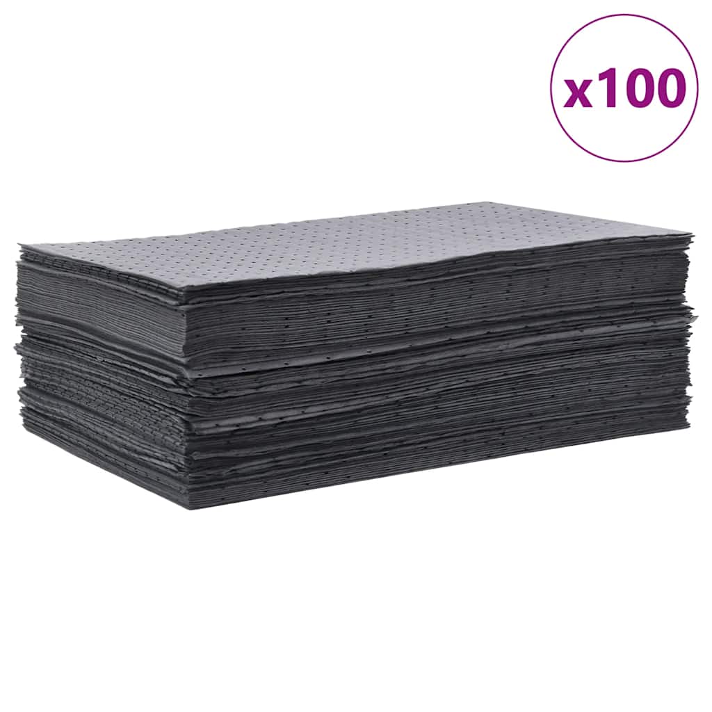 vidaXL Oil Absorbent Pads 100 pcs Grey 40x50 cm 1