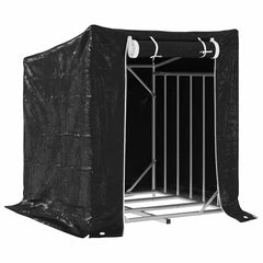 vidaxL Firewood Rack with Rain Cover 101x61x110.5 cm Galvanised Steel 2