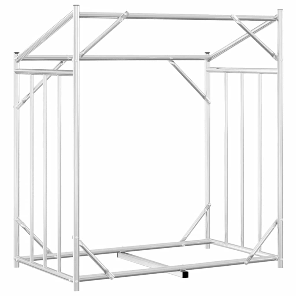 vidaxL Firewood Rack with Rain Cover 101x61x110.5 cm Galvanised Steel 6