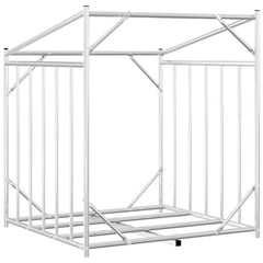 vidaxL Firewood Rack with Rain Cover 100.5x80.5x110.5 cm Galvanised Steel 6