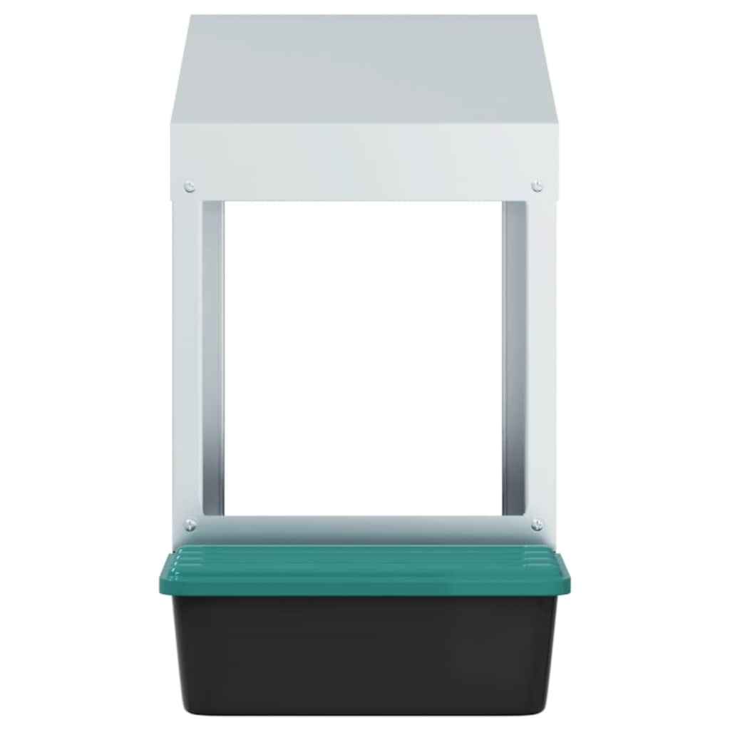 vidaXL Chicken Nesting Box 1 Compartment Wall-Mounted Galvanised Steel 5