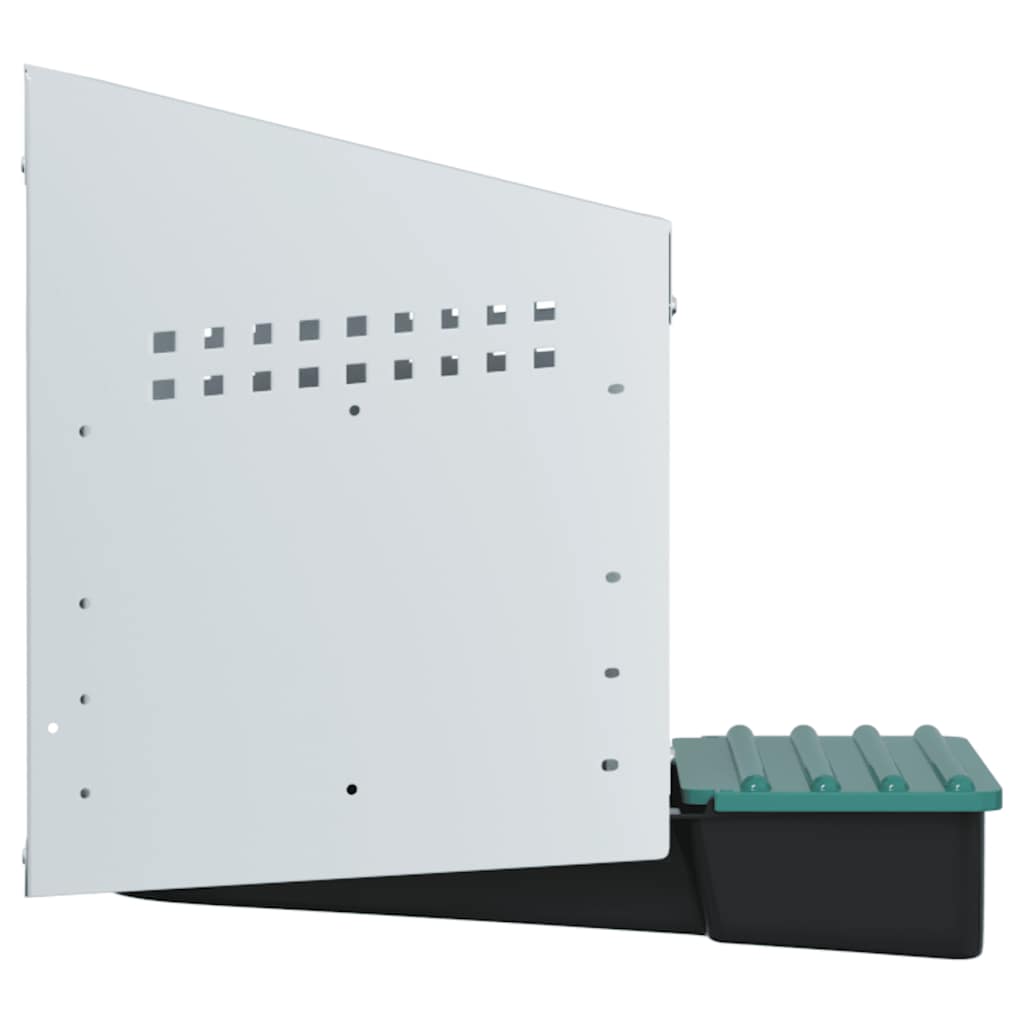 vidaXL Chicken Nesting Box 1 Compartment Wall-Mounted Galvanised Steel 6