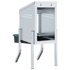 Chicken Nesting Box 1 Compartment with Legs Galvanised Steel 30.5 x 50 x 63/68 cm