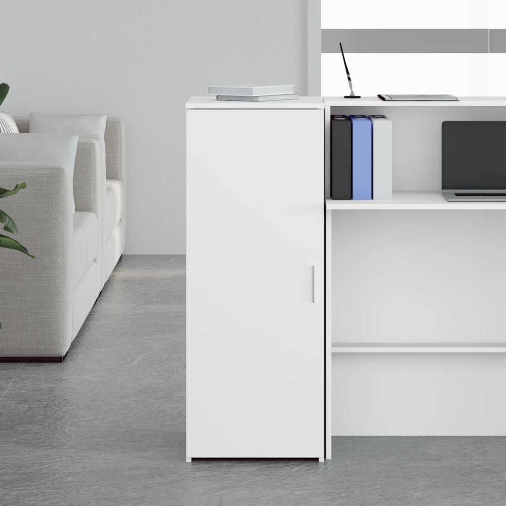 Storage Cabinet White Engineered Wood, image 3