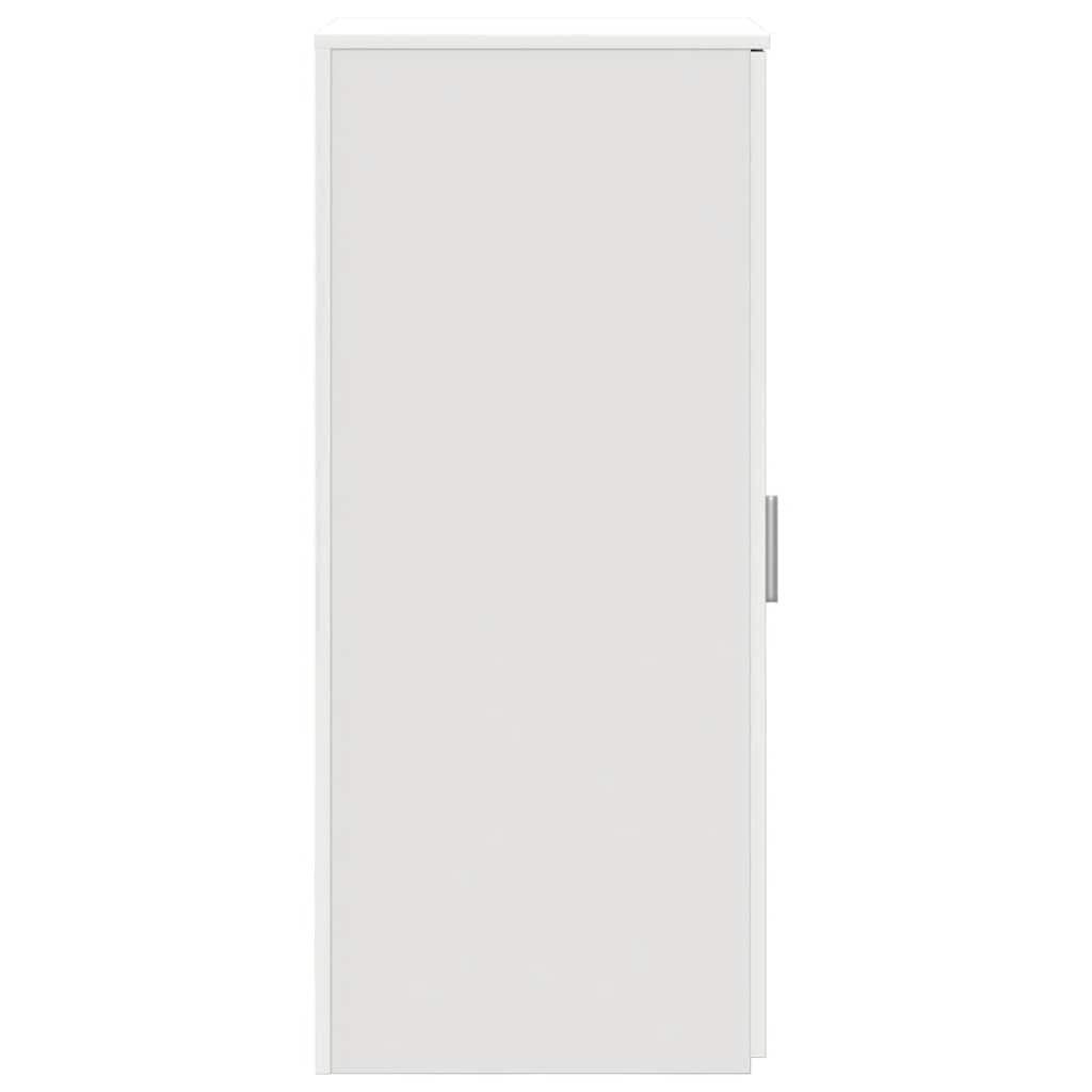 Storage Cabinet White Engineered Wood, image 6