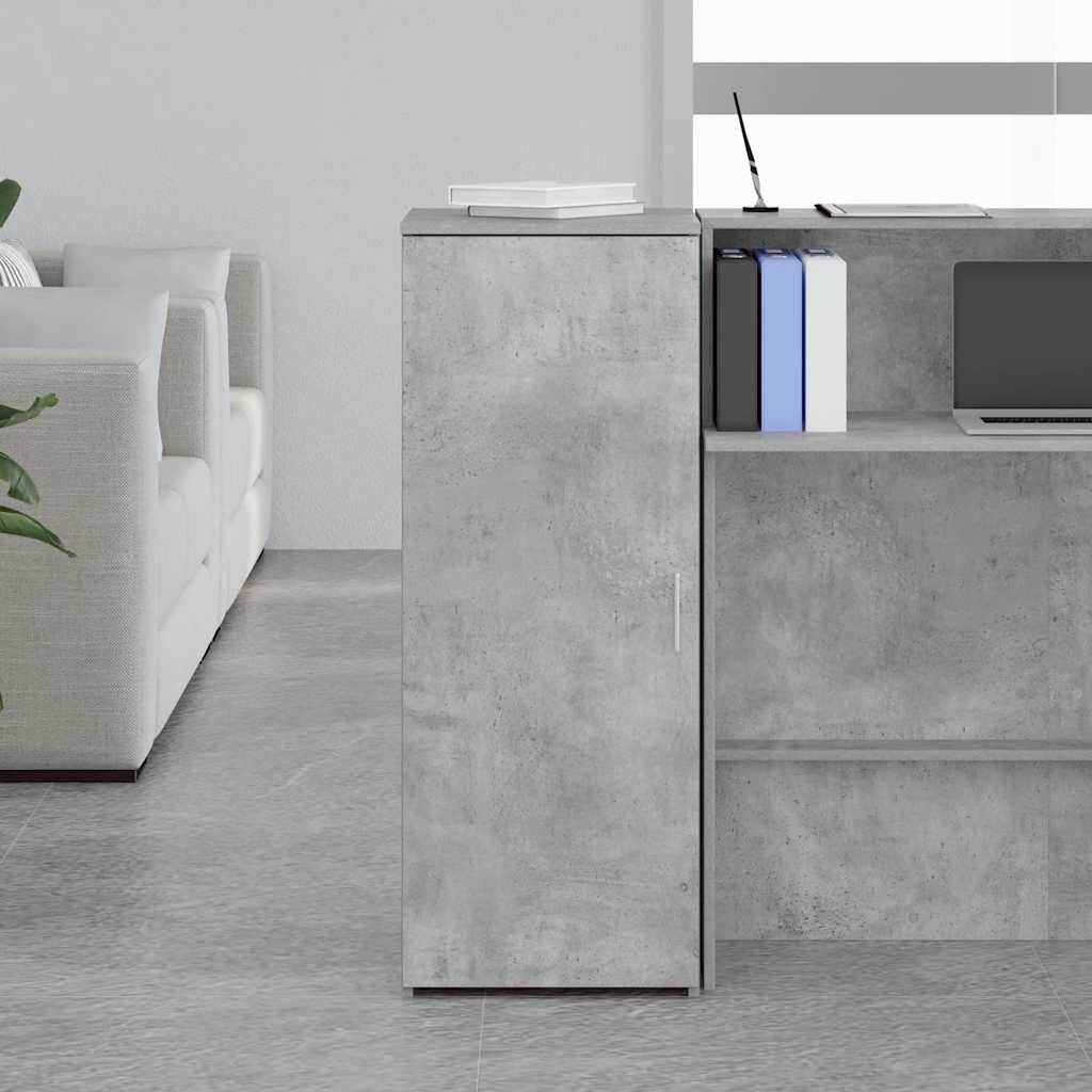 Storage Cabinet Concrete Grey Engineered Wood, image 3