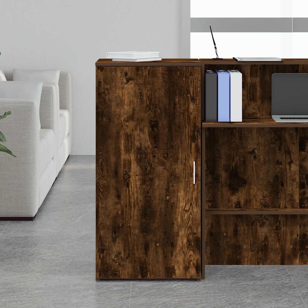 Storage Cabinet Smoked Oak Engineered Wood, image 3