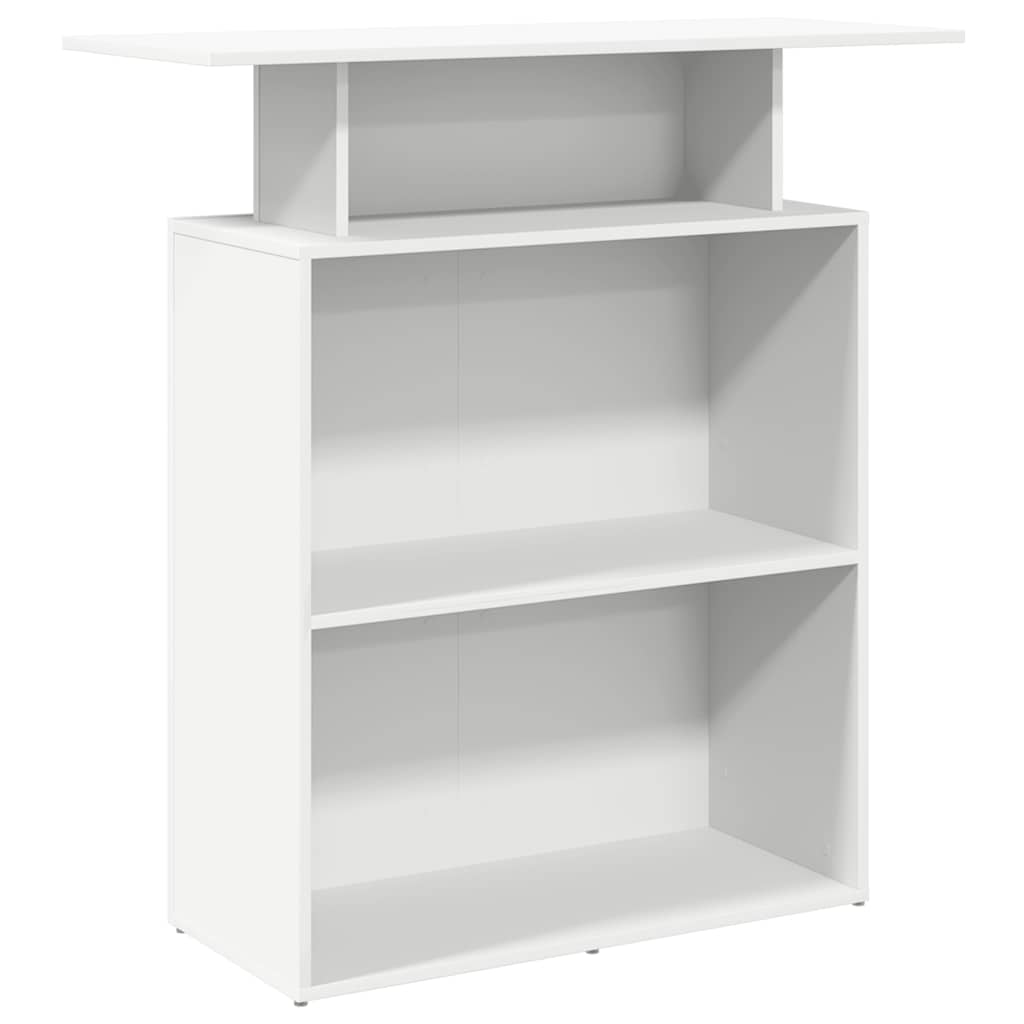 Reception Desk 100x40x104 cm Engineered Wood White