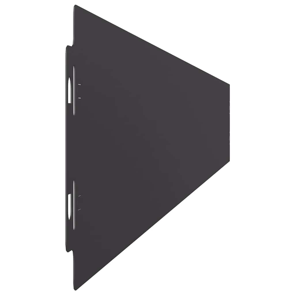 vidaXL Lawn Edging 10 pcs 10 x 103 cm Steel Black 6