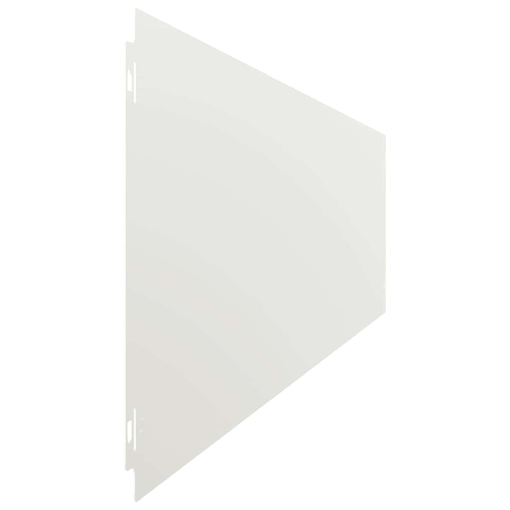 Lawn Edgings Cold-rolled Steel 10 pcs 20 x 103 cm White