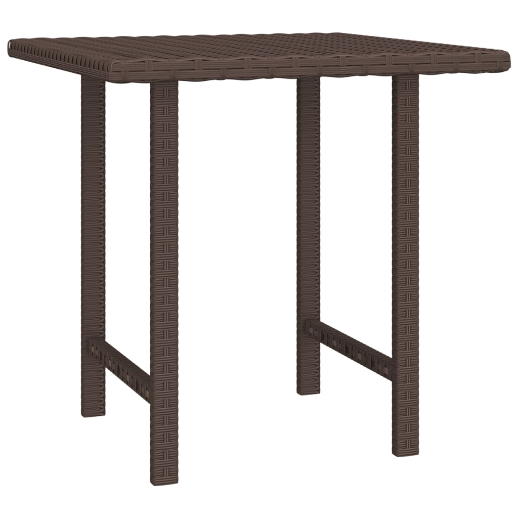 vidaXL Garden Side Tables 3 pcs Brown Poly Rattan 4