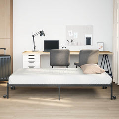Bed Frame without Mattress Foldable Steel Black 90 cm 200 cm