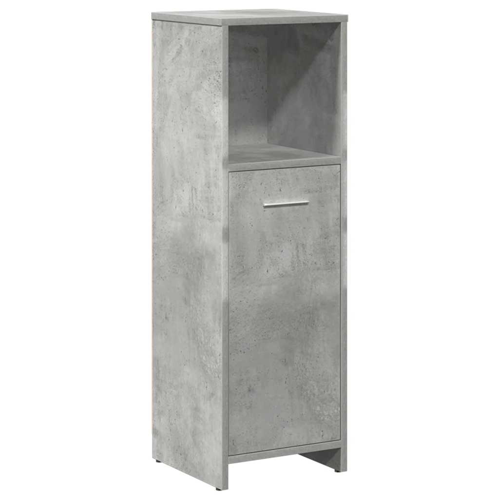 vidaXL 3 Piece Bathroom Furniture Set Concrete Grey Engineered Wood 4