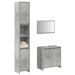 3 Piece Bathroom Furniture Set Sonoma Oak Engineered Wood Sonoma oak