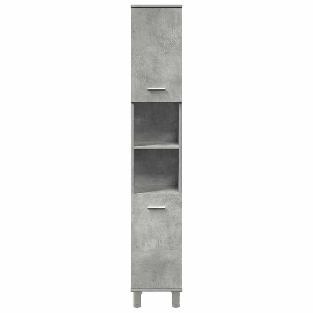 3 Piece Bathroom Furniture Set Engineered Wood Concrete grey