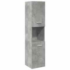 vidaXL 3 Piece Bathroom Furniture Set Concrete Grey Engineered Wood 4