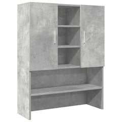 vidaXL Washing Machine Cabinets 2 pcs Concrete Grey Engineered wood 4