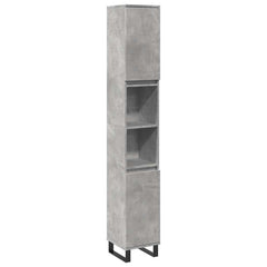 vidaXL 3 Piece Bathroom Furniture Set Concrete Grey Engineered Wood 4