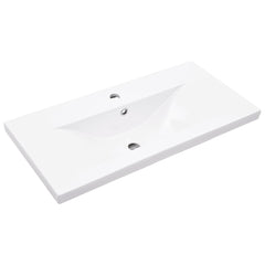 Sink Cabinet with Built-in Basin Engineered Wood 80 x 38.5 x 46 cm Sonoma oak without faucet