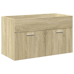 Sink Cabinet with Built-in Basin Engineered Wood 80 x 38.5 x 46 cm Sonoma oak without faucet