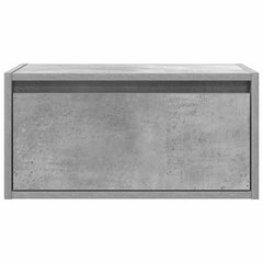 vidaXL Wall-mounted Bedside Cabinet with LED Lights Concrete Grey 5