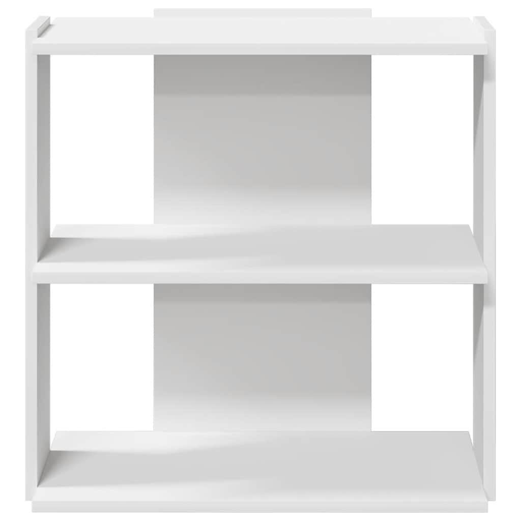 vidaXL Bookcase 3-Tier White 60x30x60 cm Engineered Wood 4