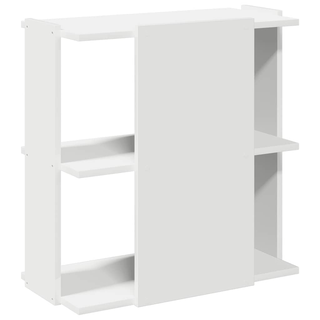 vidaXL Bookcase 3-Tier White 60x30x60 cm Engineered Wood 6