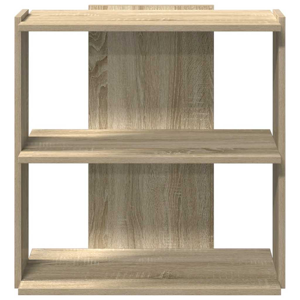 vidaXL Bookcase 3-Tier Sonoma Oak 60x30x60 cm Engineered Wood 3