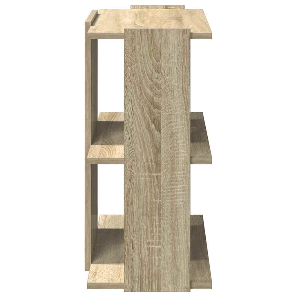 vidaXL Bookcase 3-Tier Sonoma Oak 60x30x60 cm Engineered Wood 4