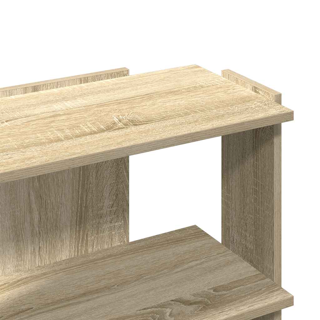 vidaXL Bookcase 3-Tier Sonoma Oak 60x30x60 cm Engineered Wood 6