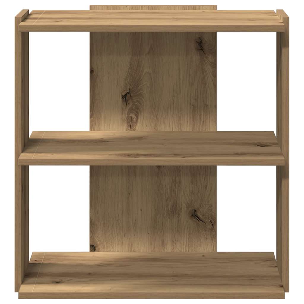 vidaXL Bookcase 3-Tier Artisan Oak 60x30x60 cm Engineered Wood 4
