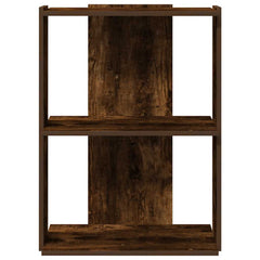 vidaXL Bookcase 3-Tier Smoked Oak 60x30x80 cm Engineered Wood 4