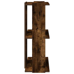vidaXL Bookcase 3-Tier Smoked Oak 60x30x80 cm Engineered Wood 5