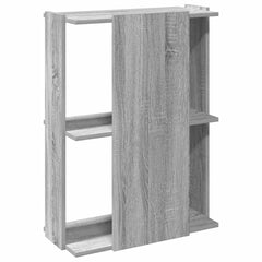 vidaXL Bookcase 3-Tier Grey Sonoma 60x30x80 cm Engineered Wood 6