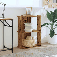 vidaXL Bookcase 3-Tier Old Wood 60x30x80 cm Engineered Wood 3